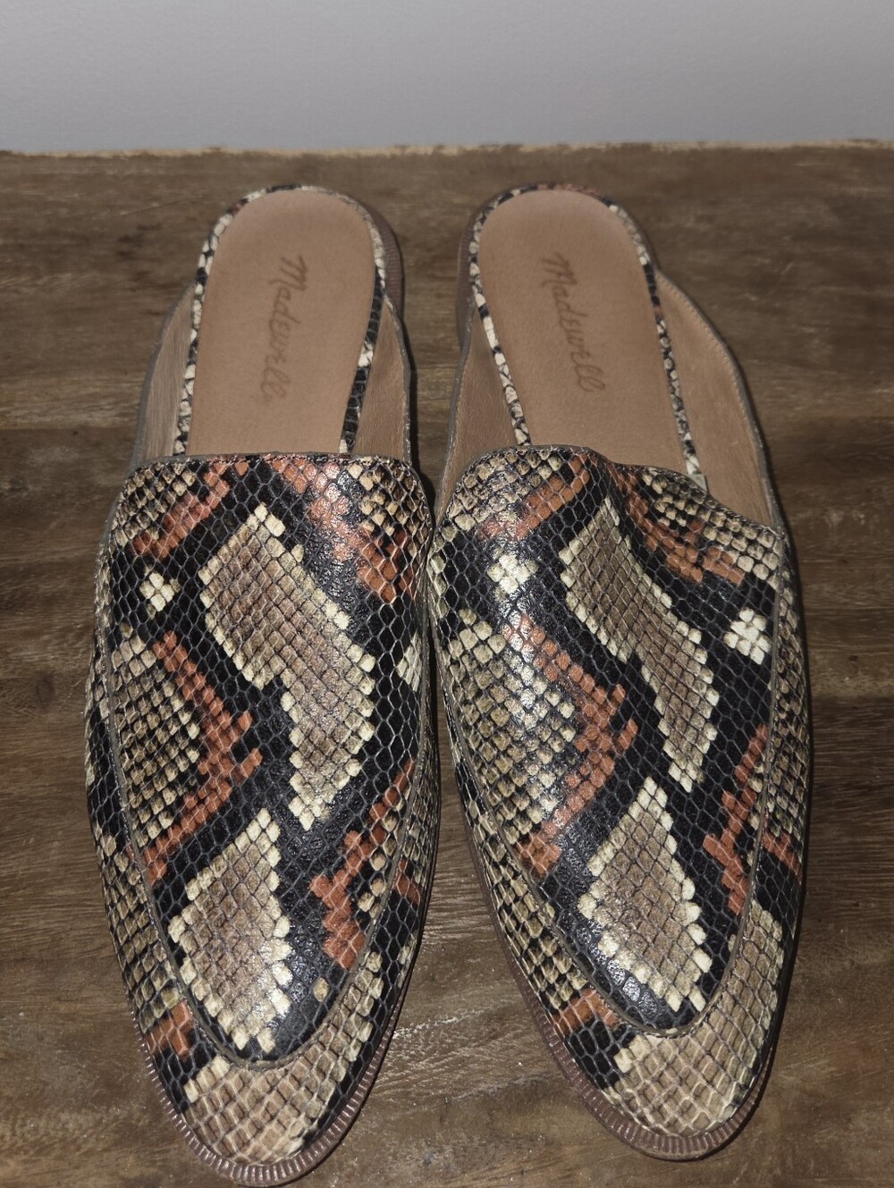 Madewell Size 9.5 "Snakeskin" Leather Shoes